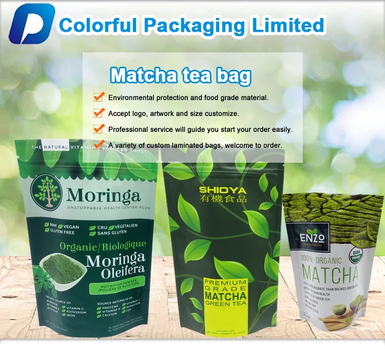 Multicolored Wholesale Custom Printed Empty Tea Sachet Bag Packaging