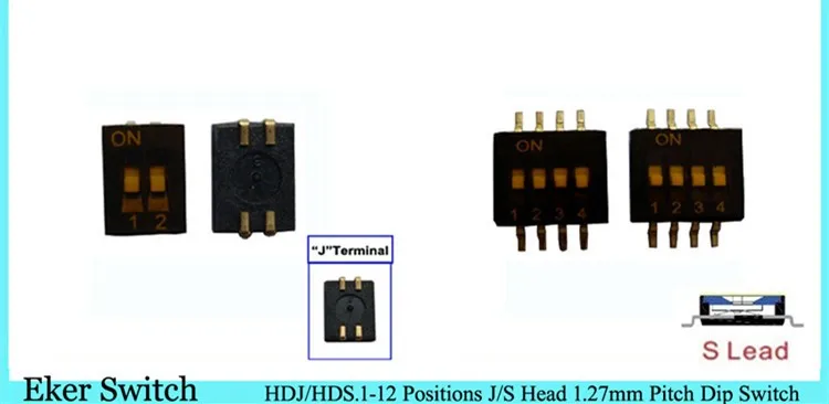 1.27mm pitch smd dip switch 1 pole
