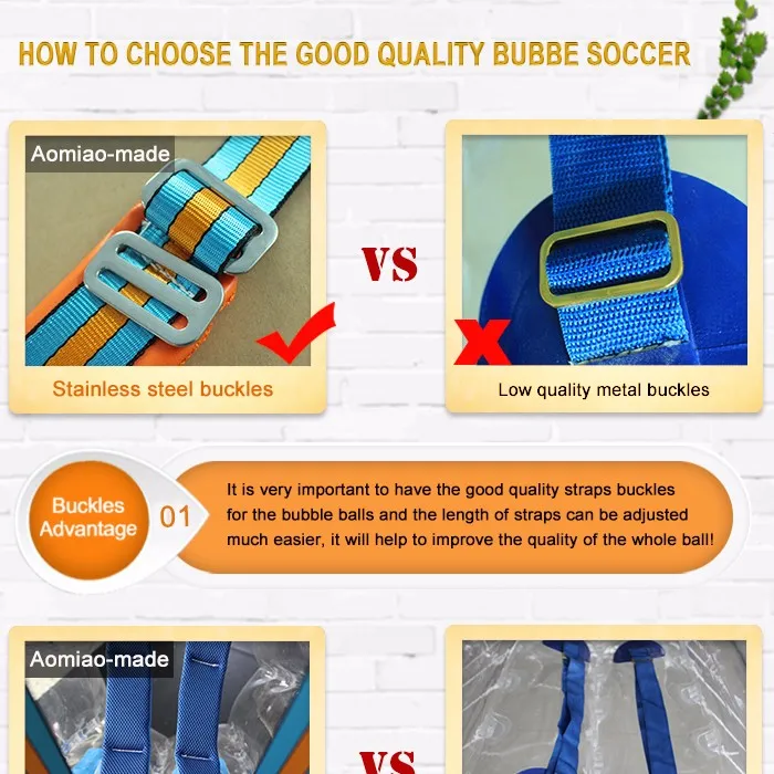 Half Red/ Blue Inflatable Bumper Bubble Soccer Ball With Window