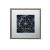 Modern style wood frame back ground gold geometric printing with mirror surface wall art for home decor