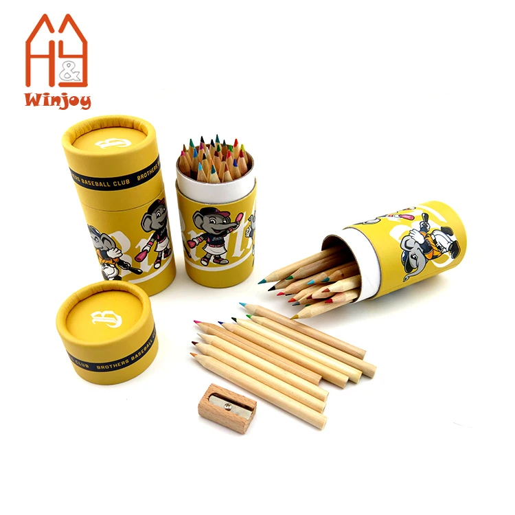 6 Different Colores Pencil Set With Sharpener Painting Pencils For Kids