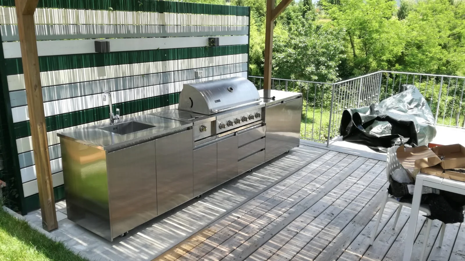 2021 Vermonhouse Italian Style Outdoor Stainless Steel Bbq Kitchen