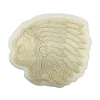 Chinese supplier custom sew on Indian shape rope embroidered patch rope embroidery patch