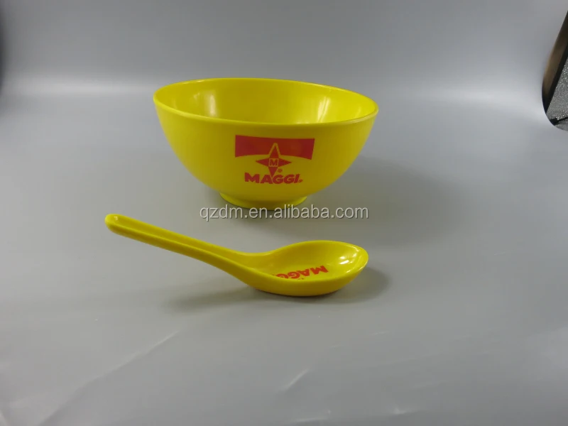 6 inch Melamine Rice Bowl And Spoon Set Custom-made Logo