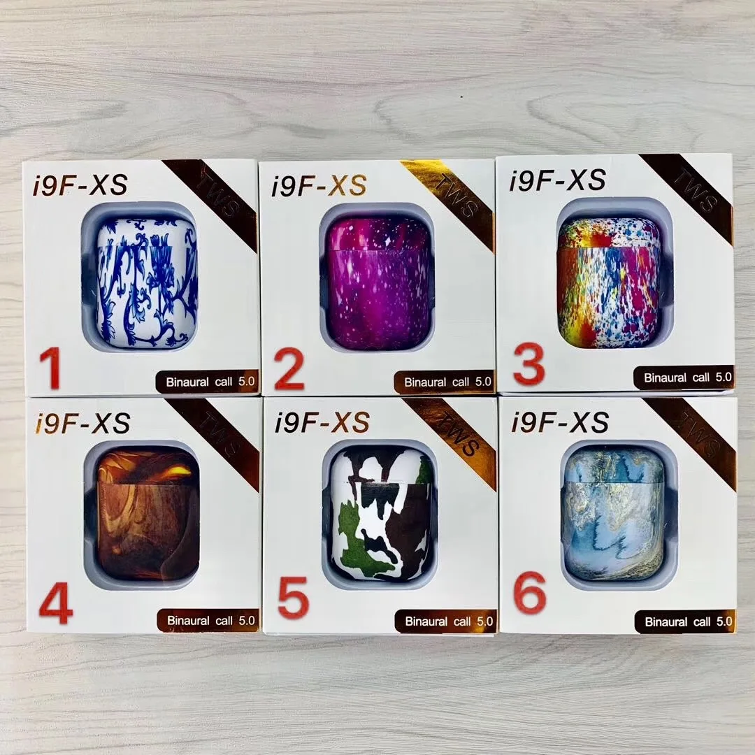 TWS i9F XS Painted Earbuds BT5.0 Wireless Earphones Dual Side Calls Auto Pairing Headphones With Charging Box - ANKUX.COM