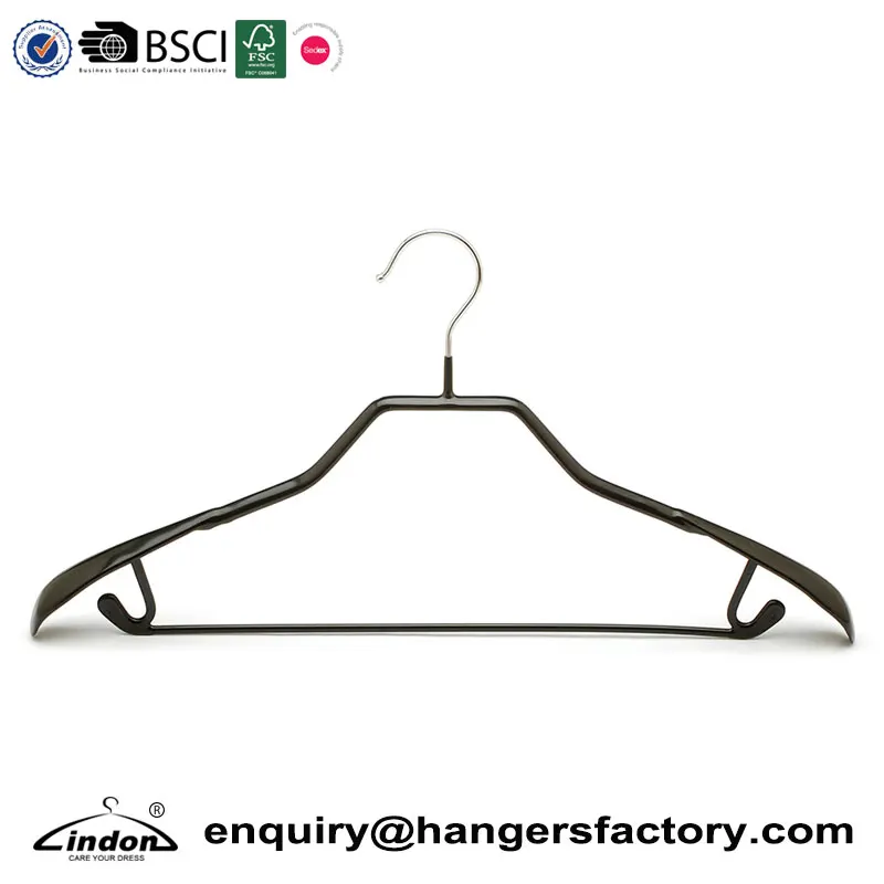 Black Pvc Coated Wire Metal Coat Clothes Hangers Buy Metal Coat
