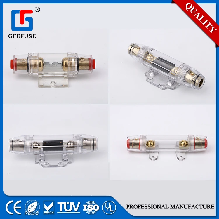 Golden Plated Agu Glass Power Fuse / Glass Car Auto Tube Fuse Buy Agu