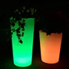 PE plastic material LED round flowerpot/planter pot with RGB light glowing