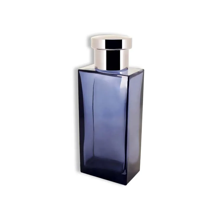 dark blue cologne bottle