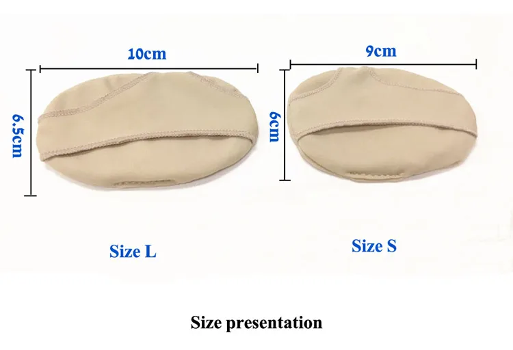 2.jpgNC0054 Gel + Fabric Soft foot Cushion Corn and Callus Forefoot Pad Metatarsal Pads Foot Care Insole for High Heels