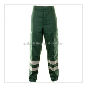 Bottle Green Workwear Trousers High Visibility Work Pants With ...
