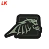 Custom 3d pvc silicone flock patch made Soft Plastic Vinyl Rubber PVC patch