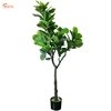 Bonsai plants artificial small potted tree plastic green plants faux fiddle leaf fig tree for hone & garden