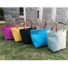 Monogrammed Bridesmaid Shoulder Tote Bag Cheap Burlap Beach Tote