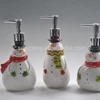 Christmas decoration whole party supplies ceramic snowman soap dispenser