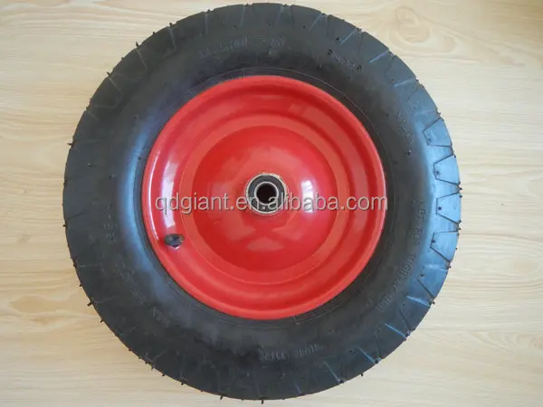 Good bearing Pneumatic rubber wheel 3.50-8 with bend valve