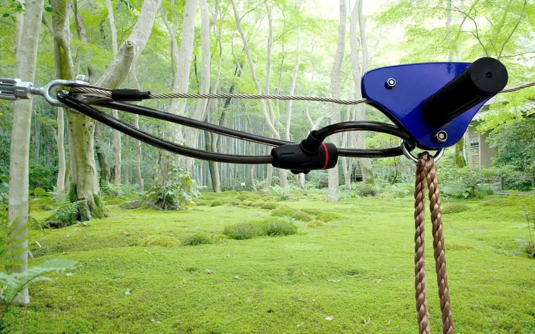 Ctsc 95' Zip Line Kit With Parent Lock,Tree Protector,Seat And Brake