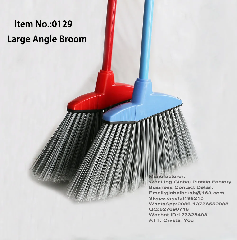 Item No.0129 Hard Bristle Plastic Angle Broom For Indoor And Outdoor