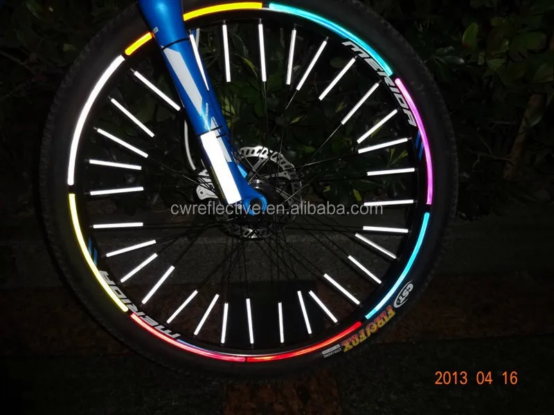 HARFINGTON 12pcs Bike Reflective Spoke Skins 0.2" Plastic Bicycle Spoke