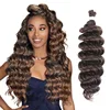 Fashionable factory price kanekalon ocean wave hair weave 18" synthetic hair weave for ladies