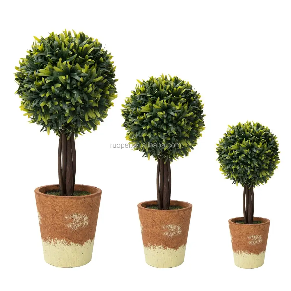 small decorative artificial trees