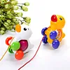 Fun Pull Along Small Duck with Rattles Toy Toddler Kids Baby Learn Walk Toy Plastic Cute Baby Toys Random Color