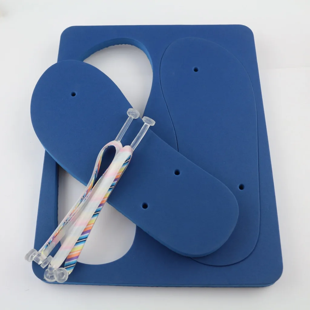 decorated ladies eva blue sandals heart thick sole