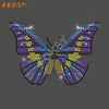 Hot Sale The Flying Colorful Butterfly Hot-Fix Rhinestones Transfer