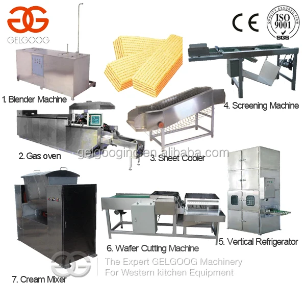 Wafer Production Line Ice Cream Wafer Maker Biscuit Making Machine