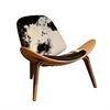 Famous designer relax classic lounge eucalyptus wood bedroom living room hans wegner high back modern shell chair