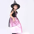 New 2016 New Baby Girl Witch Clothing Set Cute Consume Sits Halloween Costumes Cosplay Kids Makeup