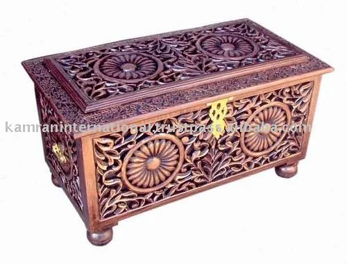 wooden craft chest