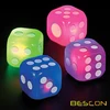Colorful Big Rubber Flashing Dice 1.5inch
