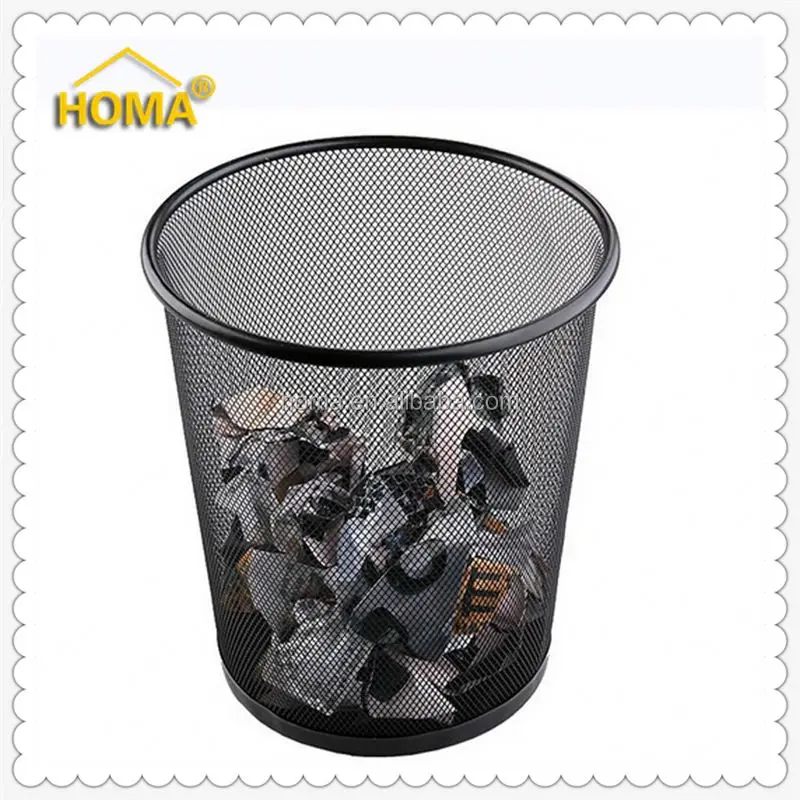home color metal mesh garbage bin