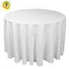 Polyester wedding white round tablecloth JC-ZB01