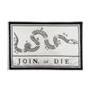 Double line stich brass grommets flying Rattlesnake Join or Die flag