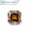 0.5carat Small Gemstone 4x4mm Square cut corner Synthetic Champagne Moissanite For Jewelry