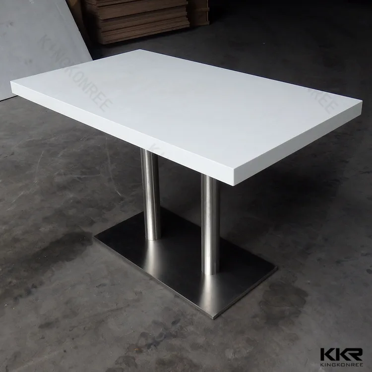 Square Korean Solid Surface Long Narrow Table Top Product On