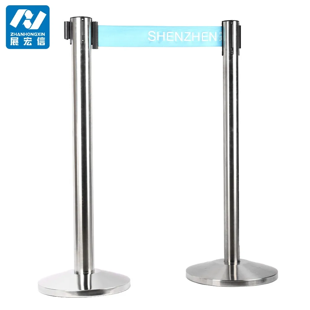 Retractable Barrier Stanchion Railing Queue Stand For Bank Buy Flat