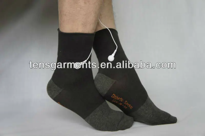 black long silver antibacterial sock