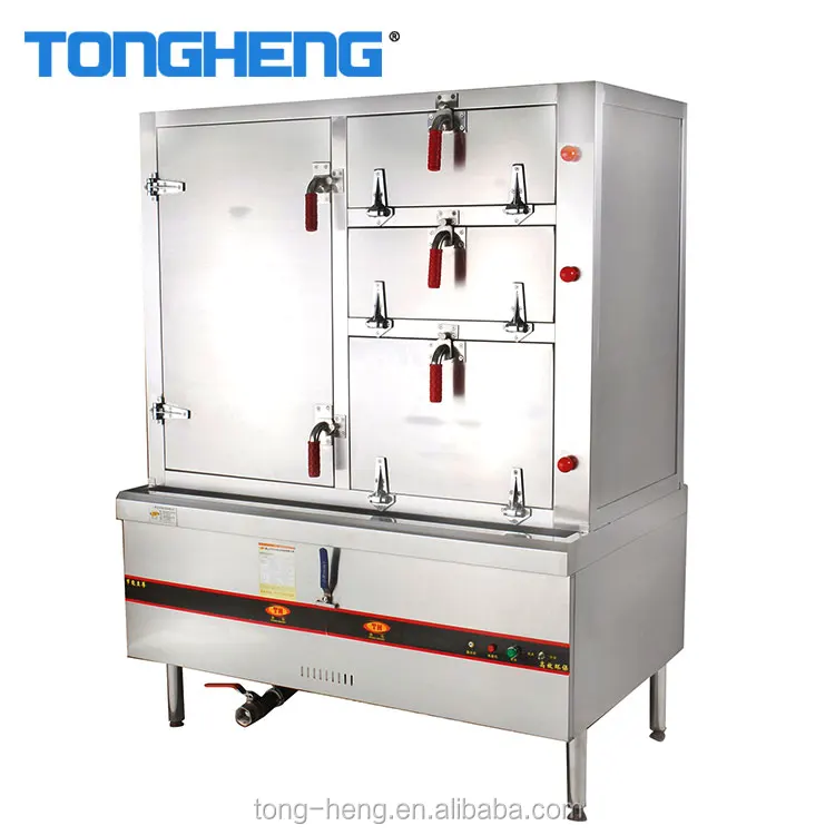 High grade stainless steel kitchen product energy saving 3 deck commercial steamer