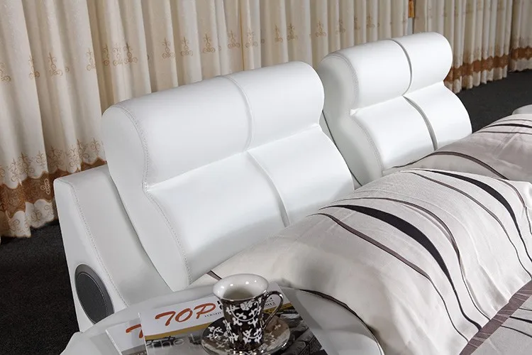 King Siz Round Leather Bed With Tv And Stereo In Footboard G1031 Buy