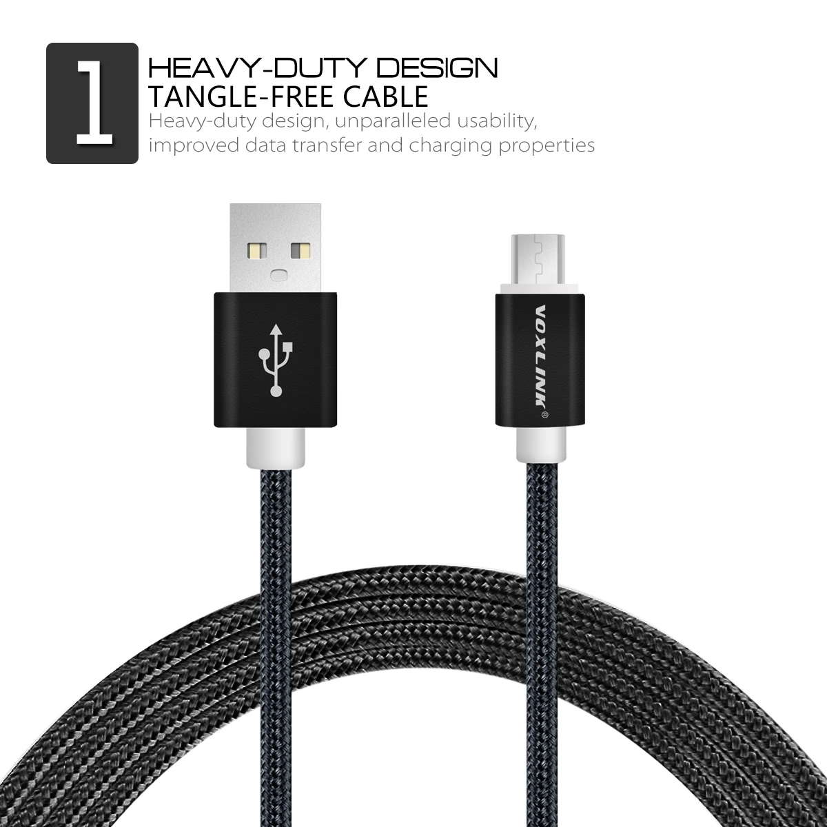 Voxlink 2m Mirco Usb Cable Commonly Used Accessories & Parts Fast