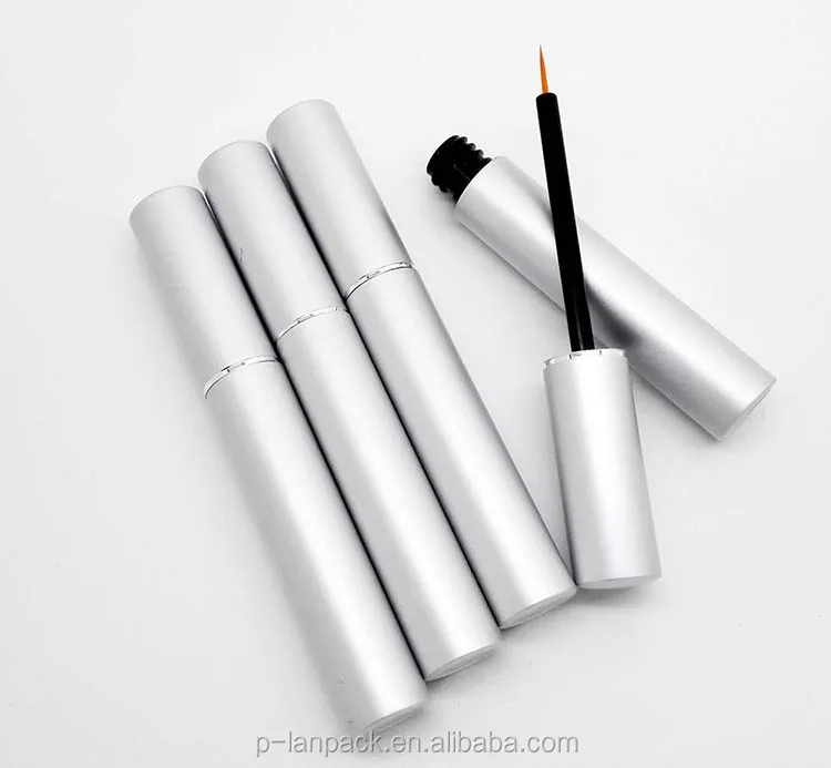 Stock Makeup Rose Gold Aluminum Eyelash Serum Bottle Eyeliner Container