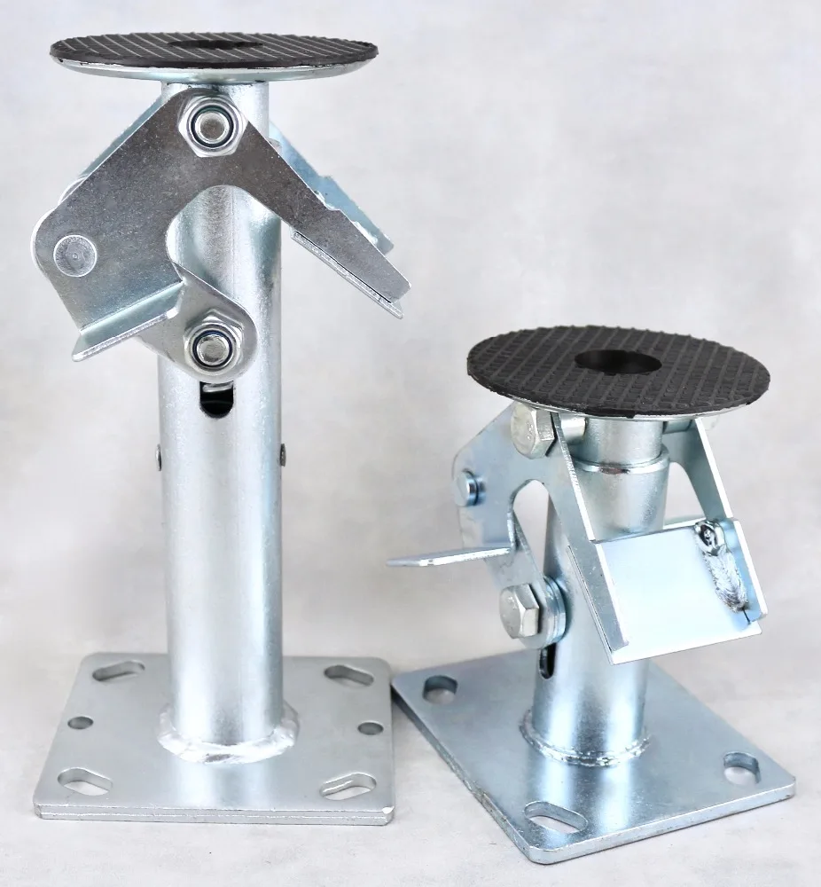 Ss Foot Operated 8 Inch Floor Truck Lock Castor Wheels Rubber Base Non