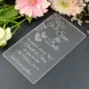 custom laser cutting acrylic wedding invitation invites card from Plexiglass,,Perspex,PMMA, plywood, pvc