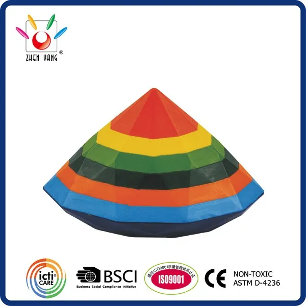 Diamond Shaped Plastic Crayon In Color Box.jpg