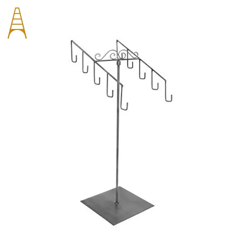 Стойка подвеса. Стойка железная для гирлянды. Металлическая подставка для навешивания бирок. Настольная подставка для навешивания колец. Стойка 4-Tier Displayer 0715.