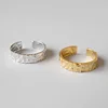 Factory Price 100% 925 Silver Open Rings Fashion Concise Delicate Irregular Roughness Rings Fine Jewelry for Female