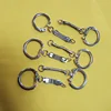 metal custom keychain keyring split rings leather floating key chain